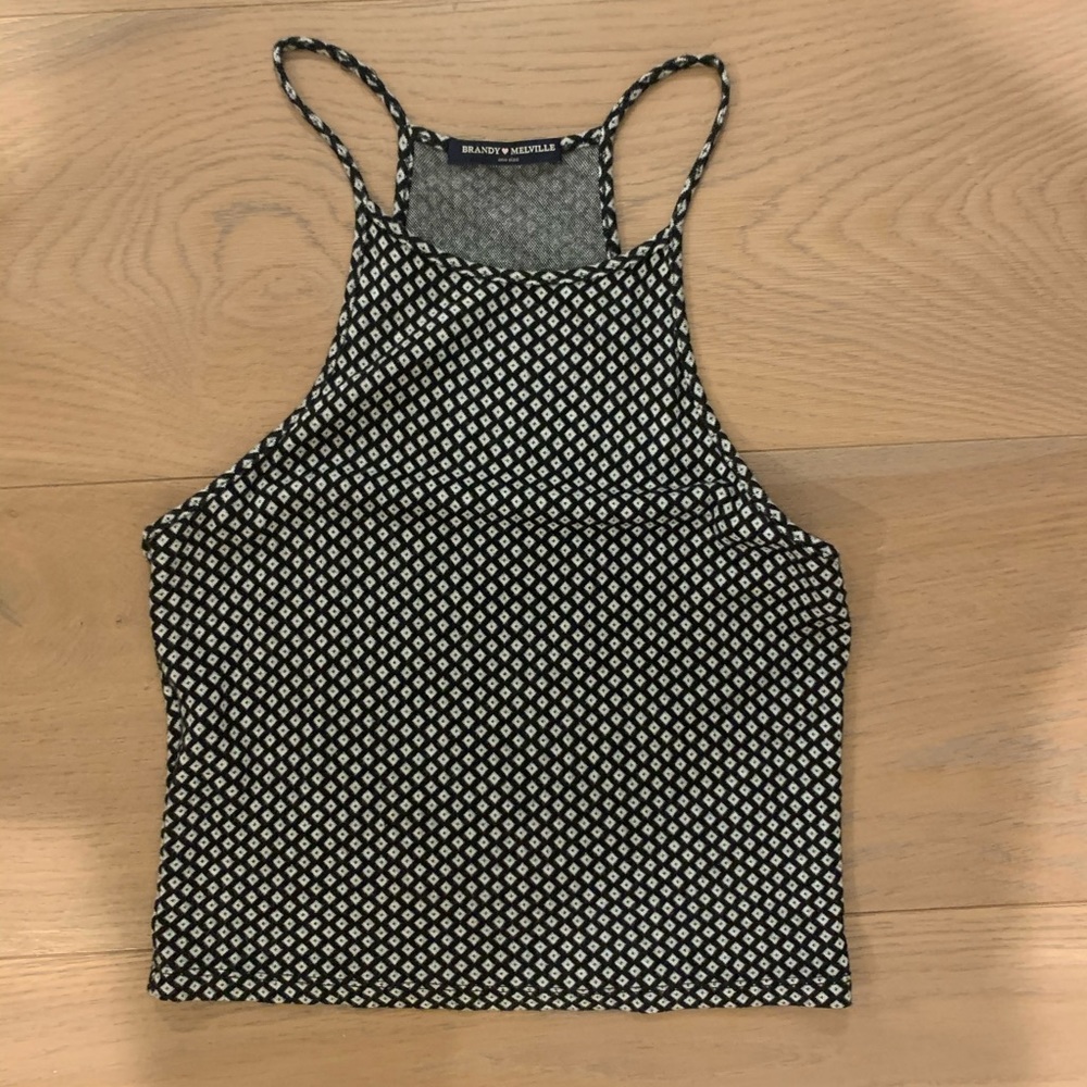 Brandy Melville black and white tank top